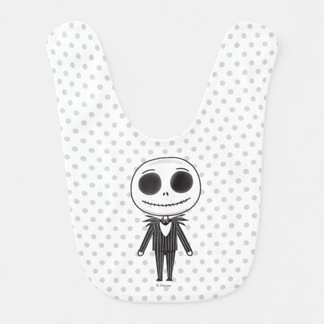 Jack Skellington Emoji Baby Bib (Front)