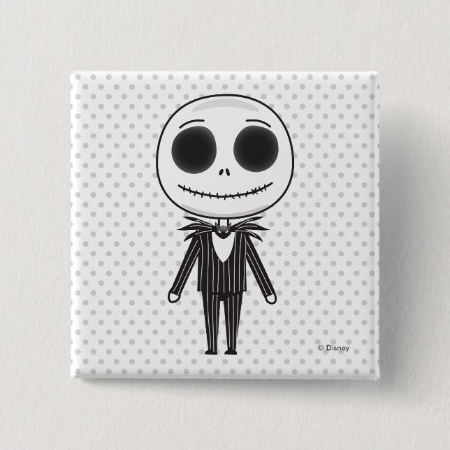 Jack Skellington Emoji Button (Front)