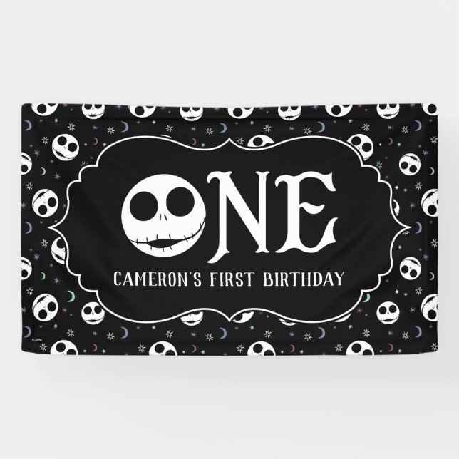Jack Skellington First Birthday - ONE Banner (Horizontal)