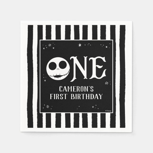 Jack Skellington First Birthday - ONE Napkins (Front)