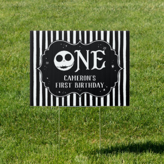 Jack Skellington First Birthday - ONE Sign