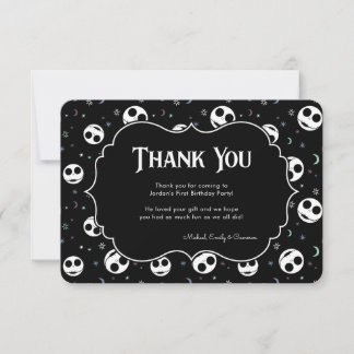 Jack Skellington First Birthday - Thank You Invitation