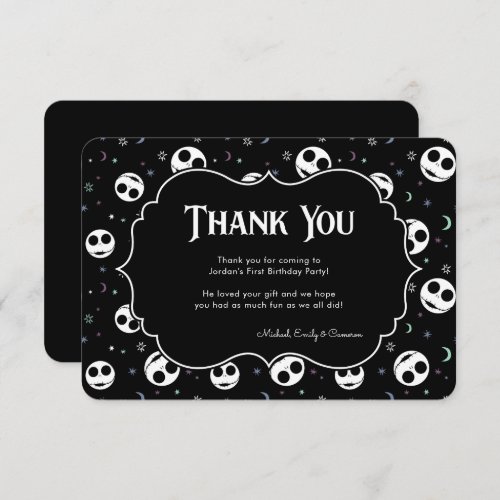 Jack Skellington First Birthday _ Thank You Invitation