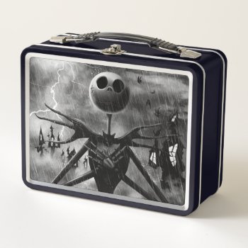 Jack Skellington | Ghostlike Charm Metal Lunch Box by nightmarebeforexmas at Zazzle