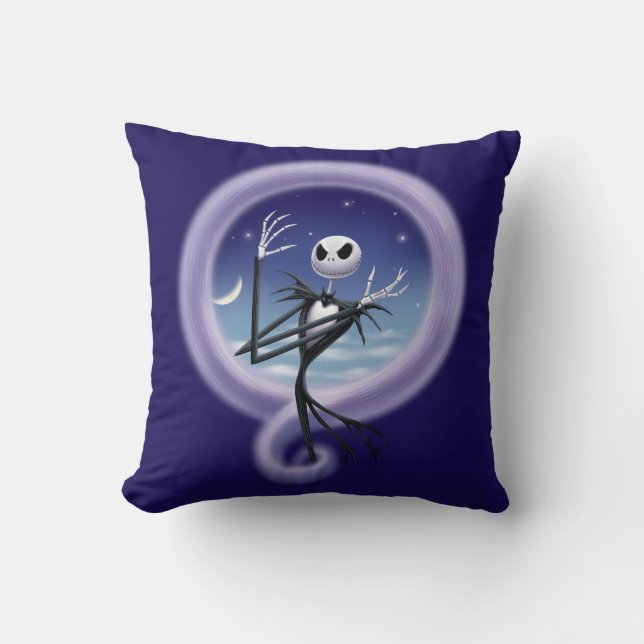 Jack Skellington | Grin and Share It Throw Pillow (Front)