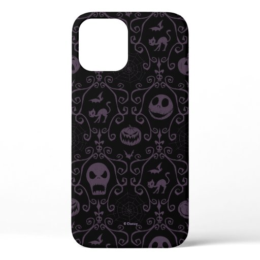 Jack Skellington Halloween Filigree Pattern iPhone 12 Case