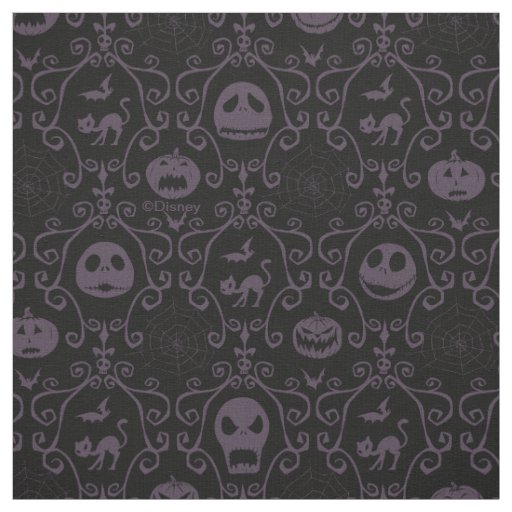 Jack Skellington Halloween Filigree Pattern Fabric
