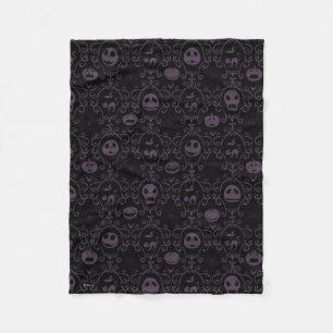 Jack Skellington Halloween Filigree Pattern Fleece Blanket