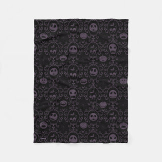 Jack Skellington Halloween Filigree Pattern Fleece Blanket