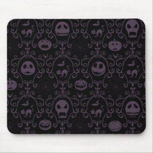 Jack Skellington Halloween Filigree Pattern Mouse Pad