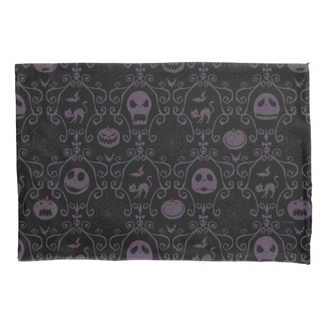 Jack Skellington Halloween Filigree Pattern Pillow Case (Front)