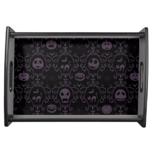 Jack Skellington Halloween Filigree Pattern Serving Tray