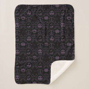 Jack Skellington Halloween Filigree Pattern Sherpa Blanket