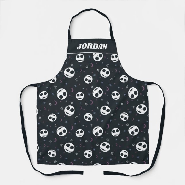 Jack Skellington Head & Stars Pattern Apron (Front)