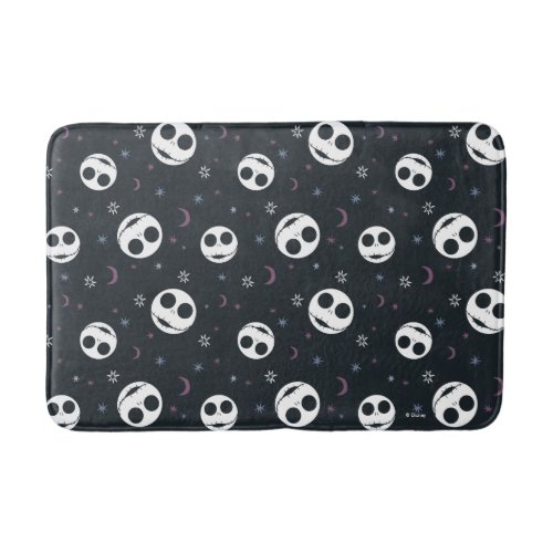 Jack Skellington Head  Stars Pattern Bath Mat