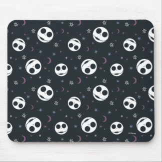Jack Skellington Head & Stars Pattern Mouse Pad