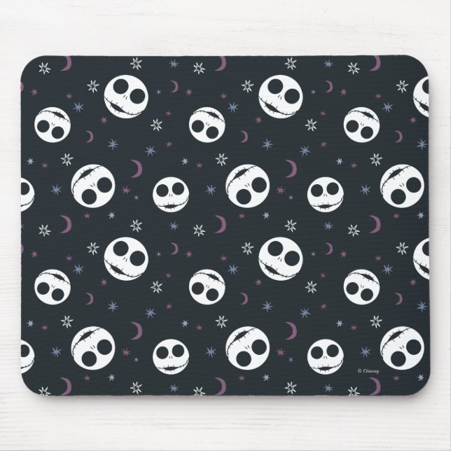 Jack Skellington Head & Stars Pattern Mouse Pad (Front)