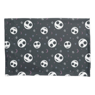 Jack Skellington Head & Stars Pattern Pillow Case