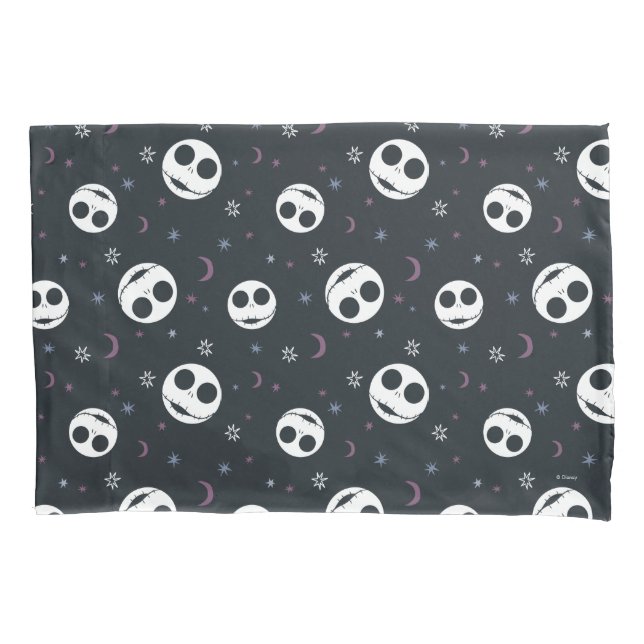 Jack Skellington Head & Stars Pattern Pillow Case (Front)
