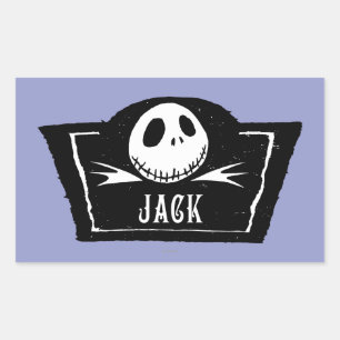 Jack Skellington   Headstone Rectangular Sticker