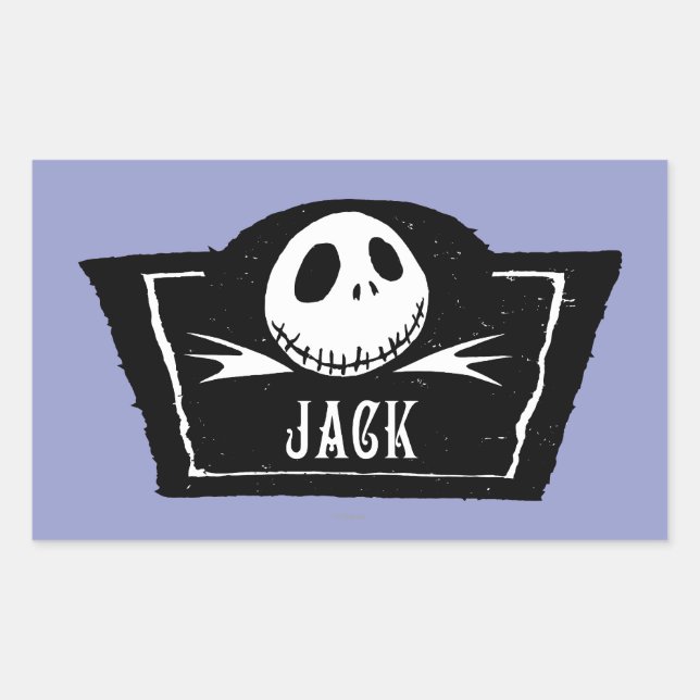 Jack Skellington | Headstone Rectangular Sticker (Front)