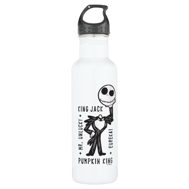 Jack Skellington | Mr. Unlucky Stainless Steel Water Bottle (Front)