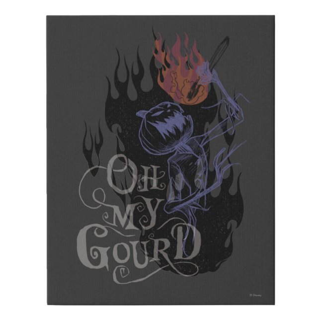 Jack Skellington - Oh My Gourd Faux Canvas Print (Front)