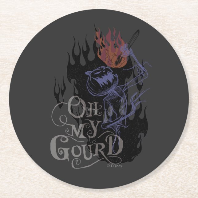 Jack Skellington - Oh My Gourd Round Paper Coaster (Front)