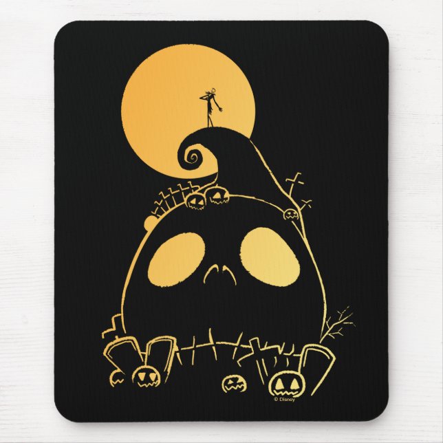 Jack Skellington on Jack Themed Spiral Hill Mouse Pad (Front)
