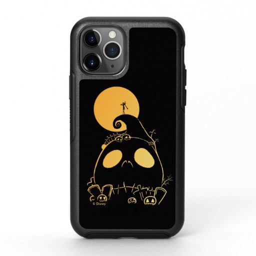 Jack Skellington on Jack Themed Spiral Hill OtterBox Symmetry iPhone 11 Pro Case