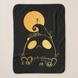 Jack Skellington on Jack Themed Spiral Hill Sherpa Blanket