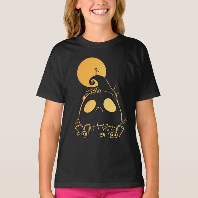 Jack Skellington on Jack Themed Spiral Hill T-Shirt (Front)