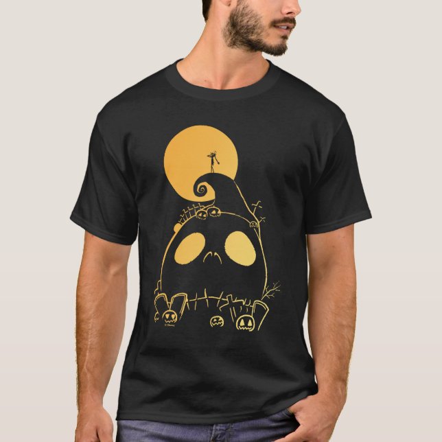 Jack Skellington on Jack Themed Spiral Hill T-Shirt (Front)