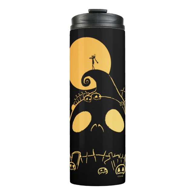 Jack Skellington on Jack Themed Spiral Hill Thermal Tumbler (Front)