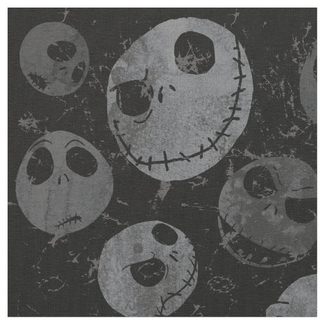 Jack Skellington Pattern Fabric (Close Up)