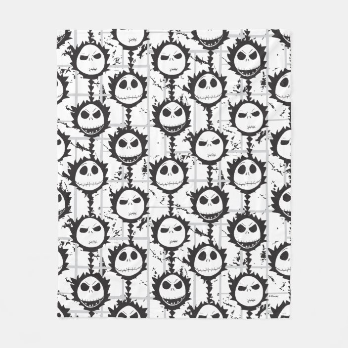 Jack Skellington Pattern Fleece Blanket Zazzle Com