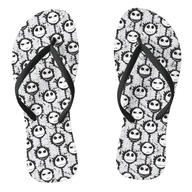 Jack Skellington - Pattern Flip Flops (Footbed)