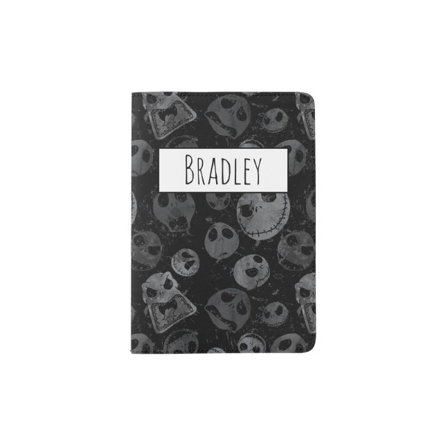 Jack Skellington Pattern - Name Passport Holder (Front)