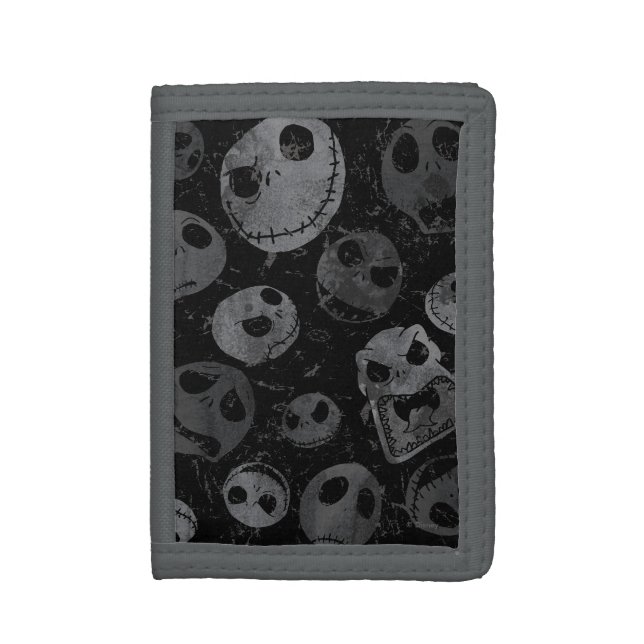 Jack Skellington Pattern Tri-fold Wallet (Front Vertical)