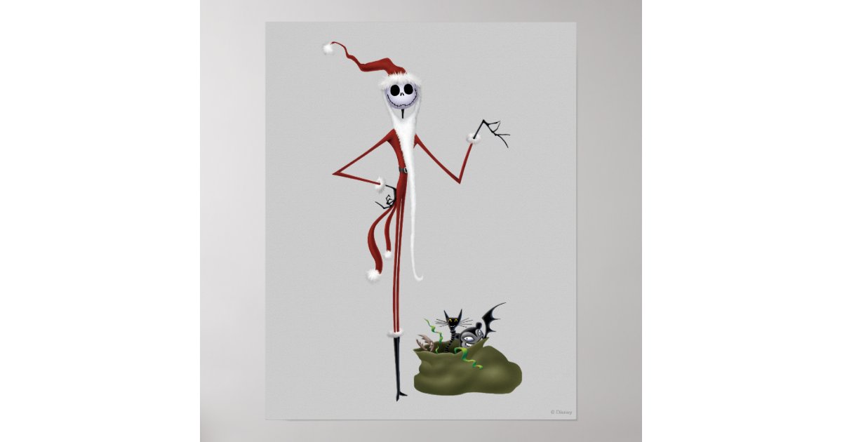 Jack Skellington and Zero Nightmare Before Christmas Inspired Art Print  Potser 