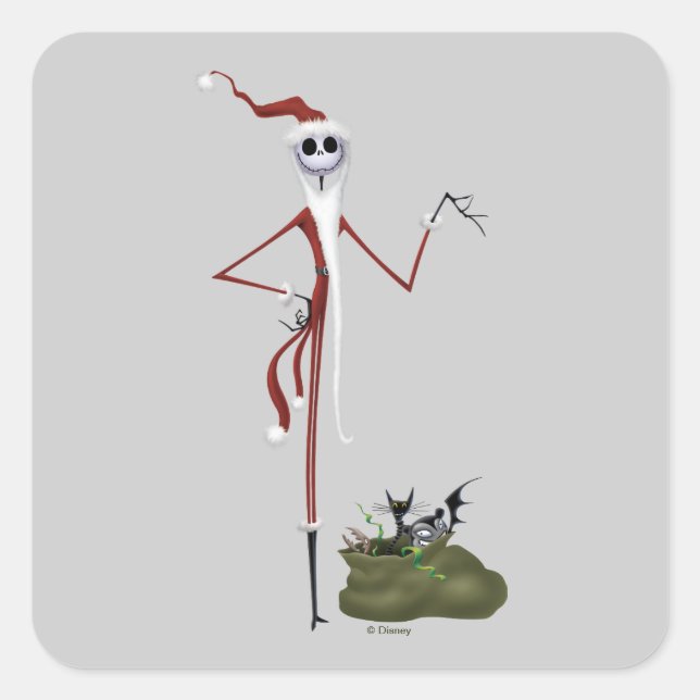 Jack Skellington | Sandy Claws Square Sticker (Front)