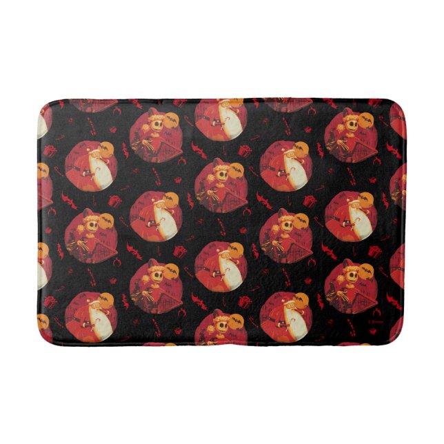 Jack Skellington & Santa Claus Pattern Bath Mat (Front)