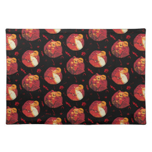 Jack Skellington & Santa Claus Pattern Cloth Placemat