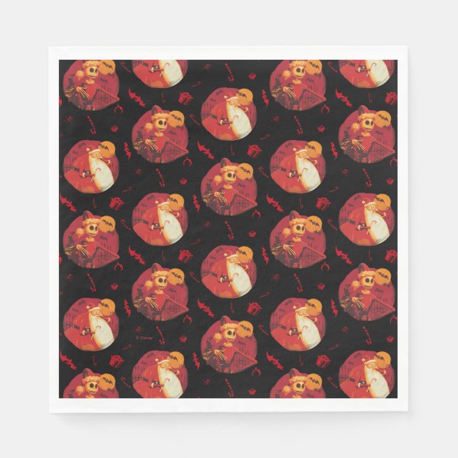 Jack Skellington & Santa Claus Pattern Napkins (Front)