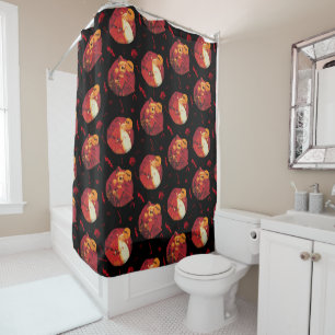 Jack Skellington & Santa Claus Pattern Shower Curtain