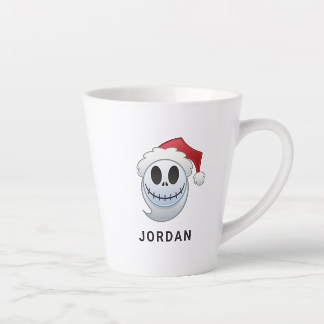 Jack Skellington Santa Emoji Latte Mug (Right)