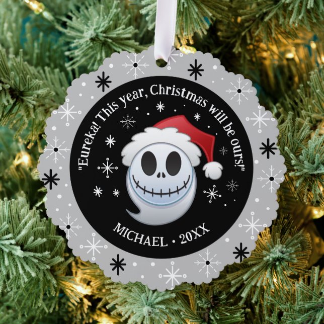 Jack Skellington Santa Emoji Ornament Card (Insitu (Tree))