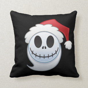 Jack Skellington Santa Emoji Throw Pillow