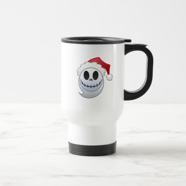 Jack Skellington Santa Emoji Travel Mug (Right)