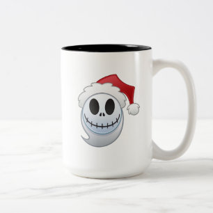 Jack Skellington Santa Emoji Two-Tone Coffee Mug